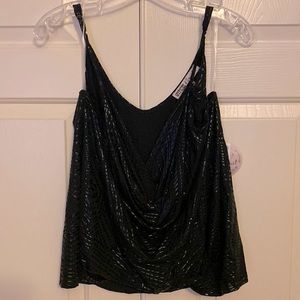 New with tags Gypsies & Moondust black rayon & spandex evening strapless shirt